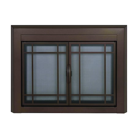 Fireplace Glass Doors Easton Small Burnished Bronze EA-5010BB